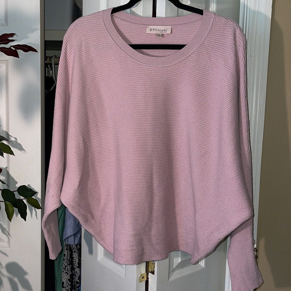 Gorgeous sweater batwing arms with button detail at wrist. Worn once.